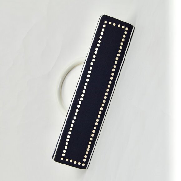 Vintage Handbag 40s 50s Bags by Edwards Blue Top Handle Studded Mexican Purse - Picture 5 of 17